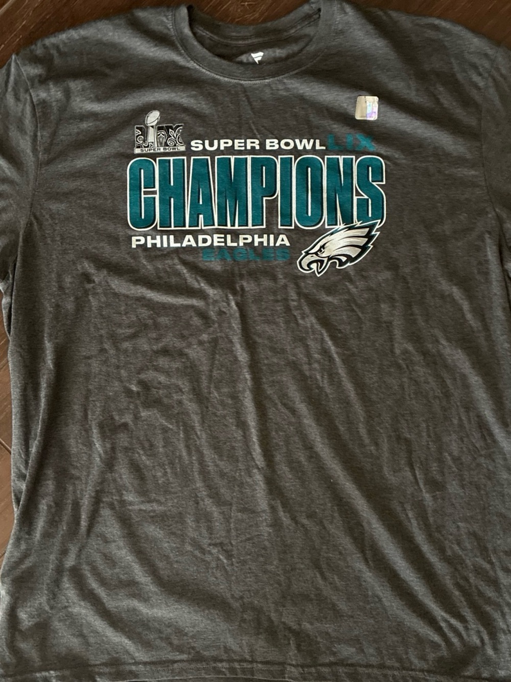 NWT Fanatics Philadelphia Eagles Super Bowl LIX Champions graphic print Tshirt.